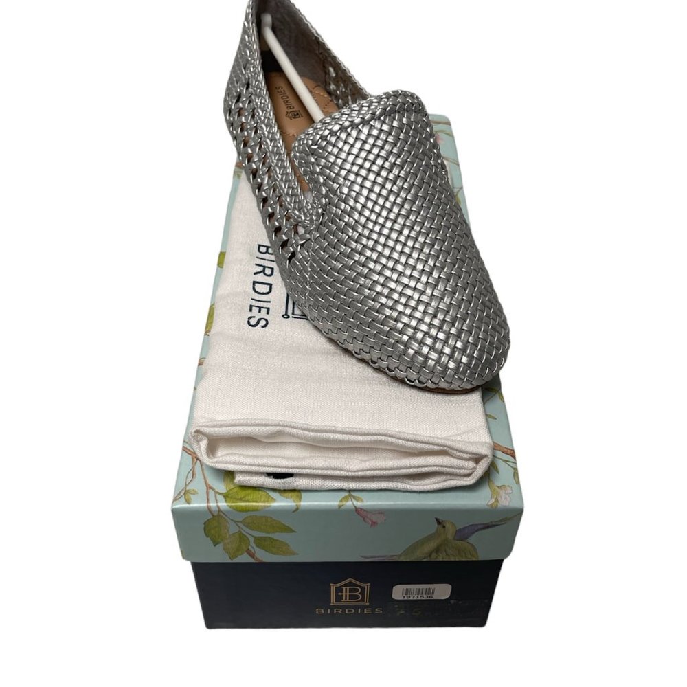 "SPECIAL PRICE " Birdies The Starling Woven Loafers SILVER - Picture 4 of 7